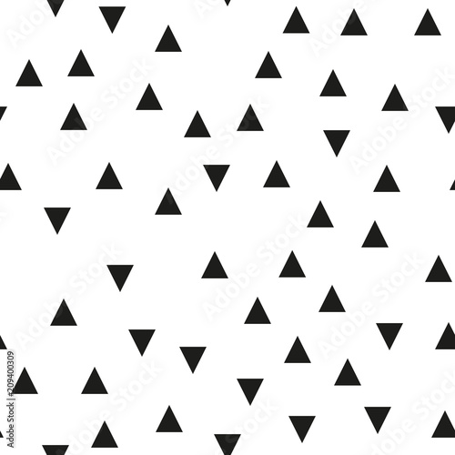 Free Download Seamless background with triangles.  Modern minimalistic style. One color black on white. Geometric pattern.  - GFXLoad