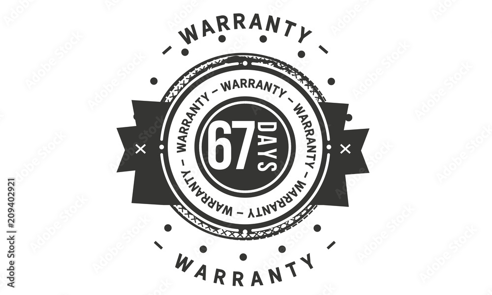 Fototapeta premium 67 days warranty icon stamp guarantee