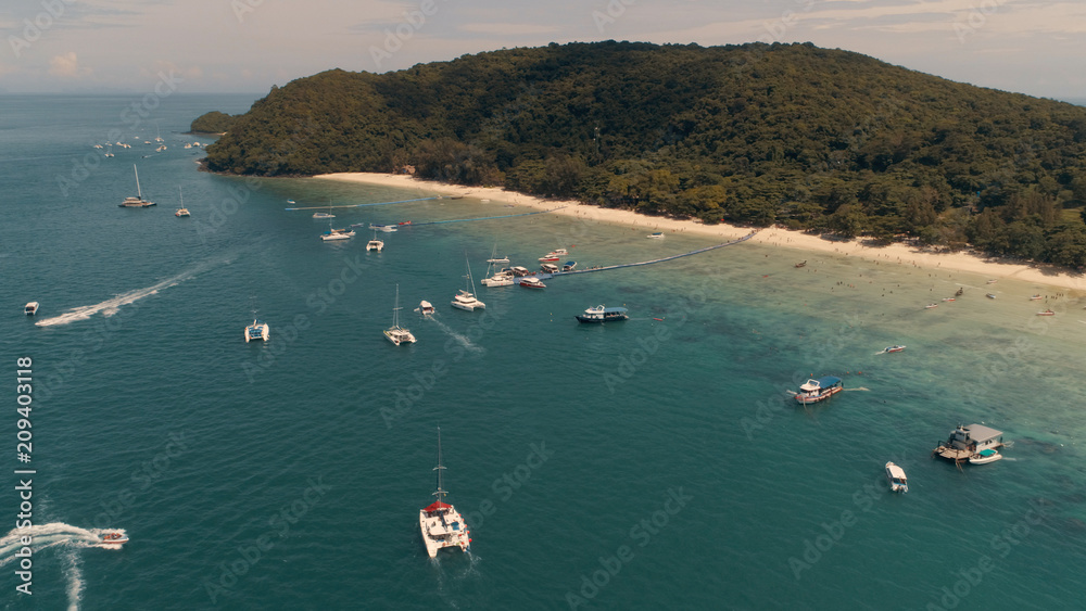 Island KO-HE in Thailand, shooting from a quadrocopter.