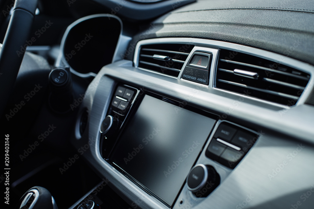 car interior with shallow depth of field