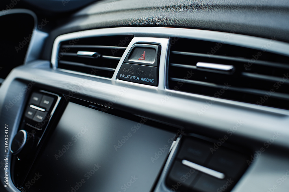 car interior with shallow depth of field