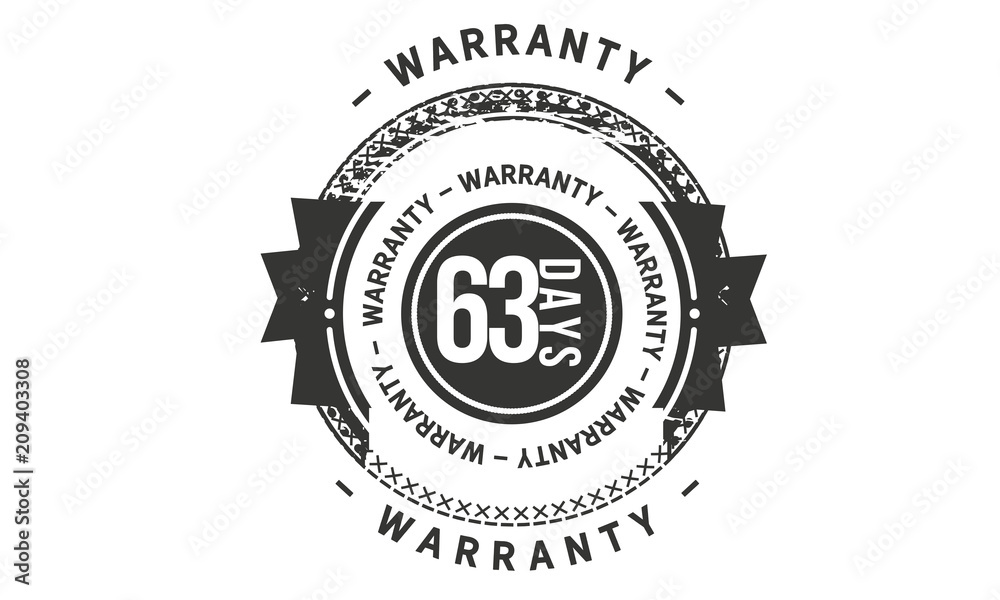 Fototapeta premium 63 days warranty icon stamp guarantee