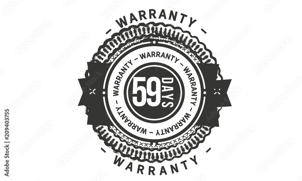 59 days warranty icon stamp guarantee