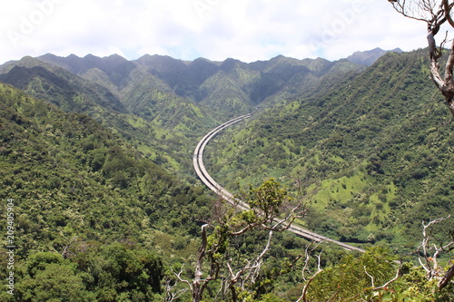 Vue sur l'autoroute à Hawaii photo