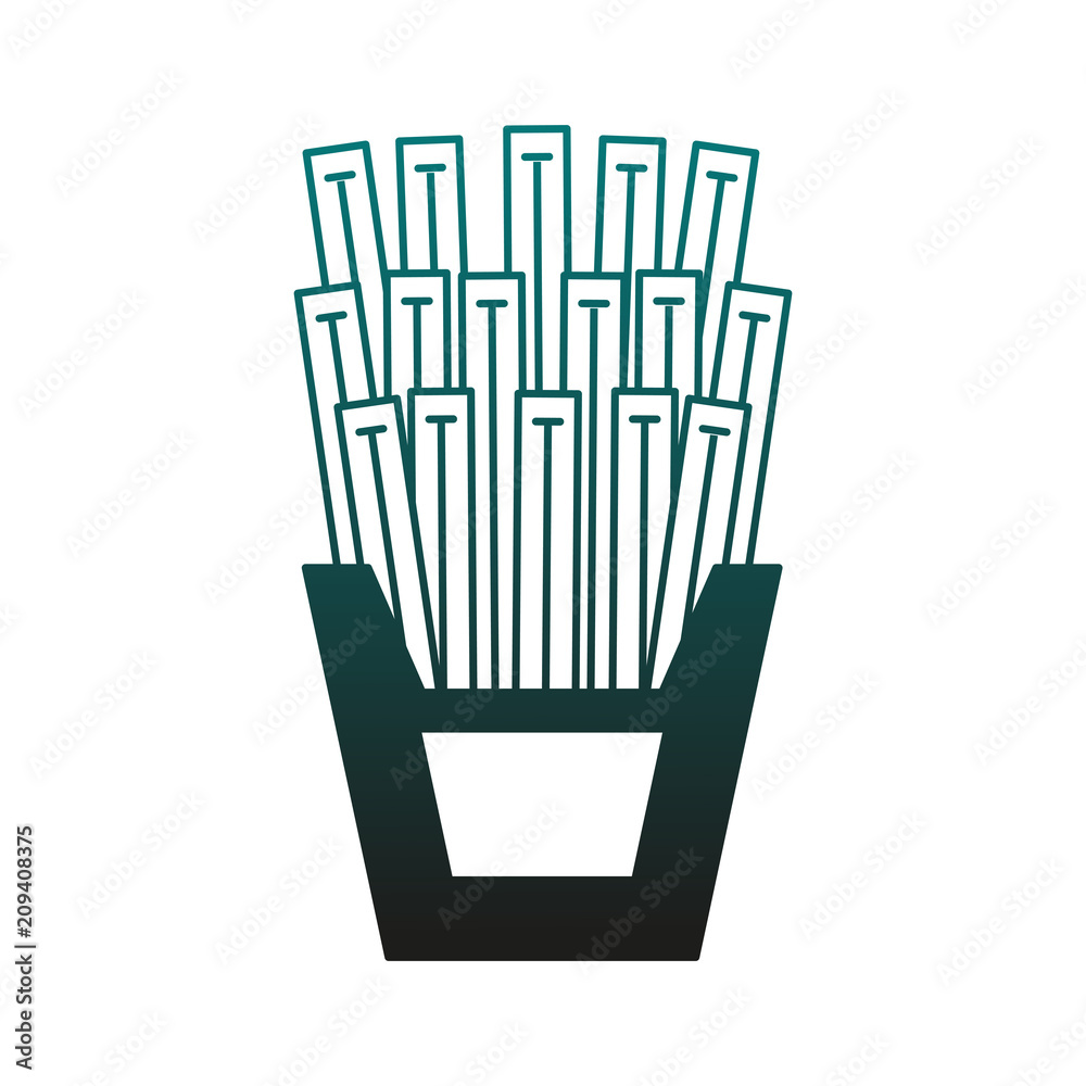 French fries box vector illustration graphic design