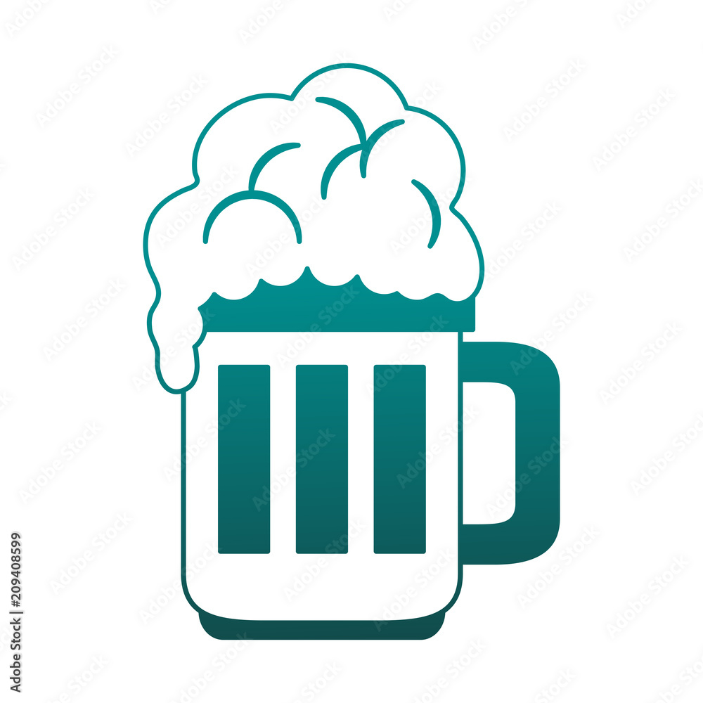 Cold beer glass vector illustration graphic design Cold beer glass vector illustration graphic design
