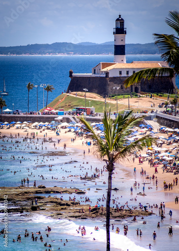 Salvador Bahia Brazil 02/28/2016 beach of Barra