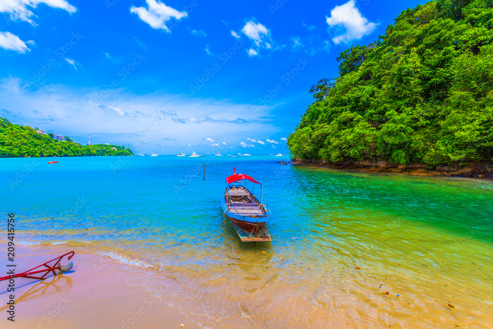 a small beach at Ao Yon. There are actually two Ao Yons lying south of Cape Panwa and they are separated by a rocky headland. Ao Yon junior is home to a large shrimp farm a small beach at Ao Yon. There are actually two Ao Yons lying south of Cape Panwa and they are separated by a rocky headland. Ao Yon junior is home to a large shrimp farm