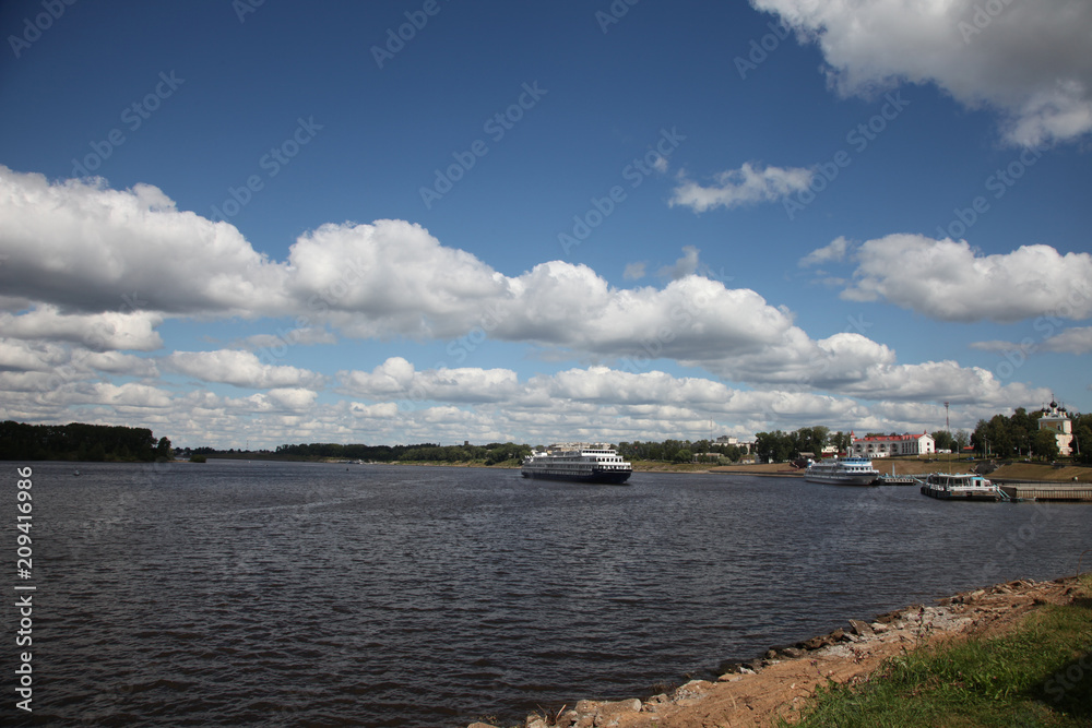 the cruise ships on the Volga River