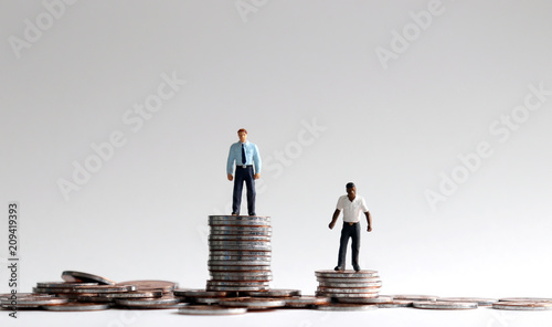 Fotografie Racial wage gap concept