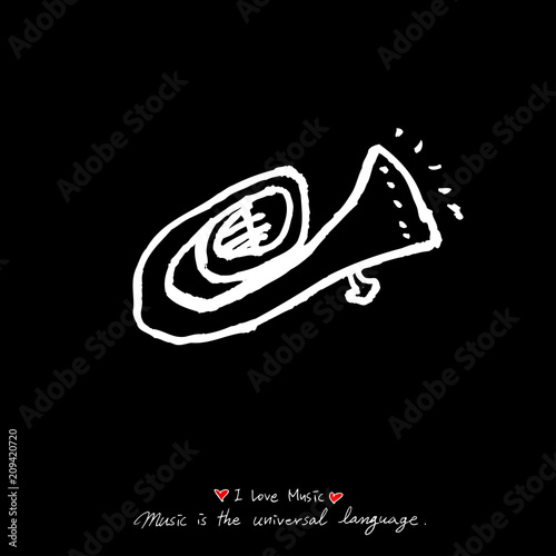 음악회 포스터 / 손으로 그린 음악 일러스트