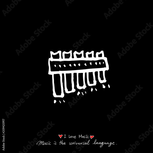 음악회 포스터 / 손으로 그린 음악 일러스트