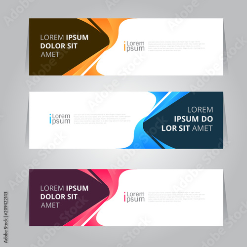 Vector abstract design banner web template.