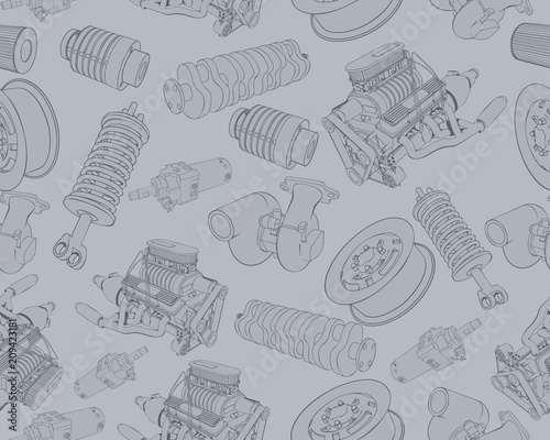 Seamless texture on car theme