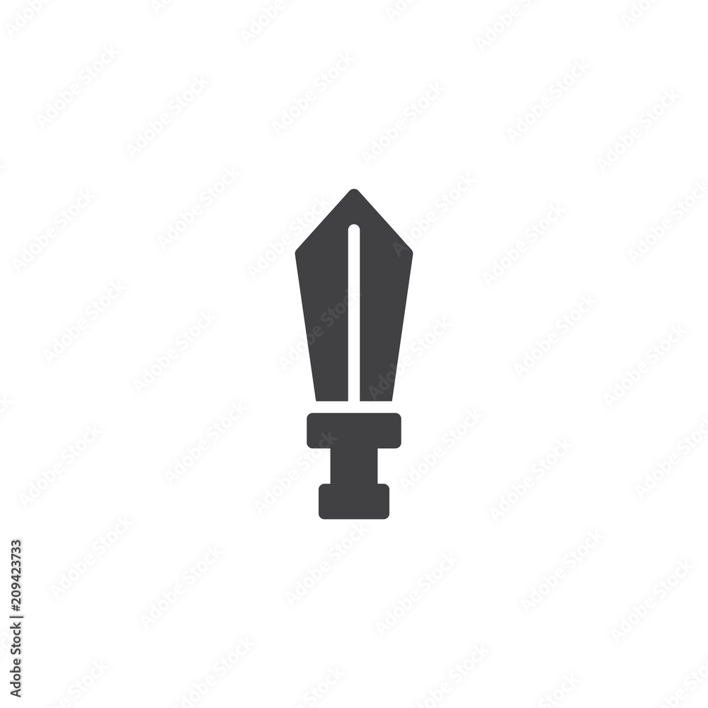 Sword vector icon. filled flat sign for mobile concept and web design. Weapon simple solid icon. Symbol, logo illustration. Pixel perfect vector graphics Sword vector icon. filled flat sign for mobile concept and web design. Weapon simple solid icon. Symbol, logo illustration. Pixel perfect vector graphics
