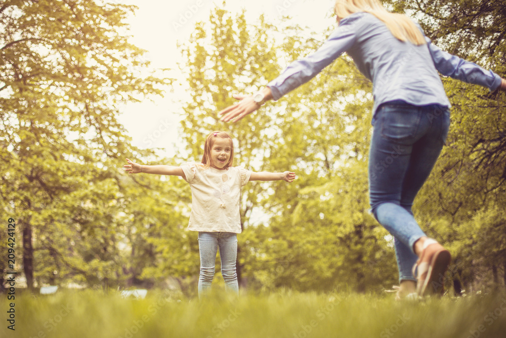 Obraz premium Running in hug.