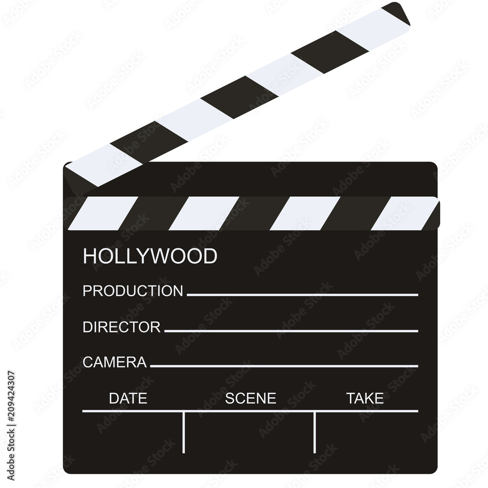 Obraz premium blank of director clapboard isolated on transparent background vector illustration 
