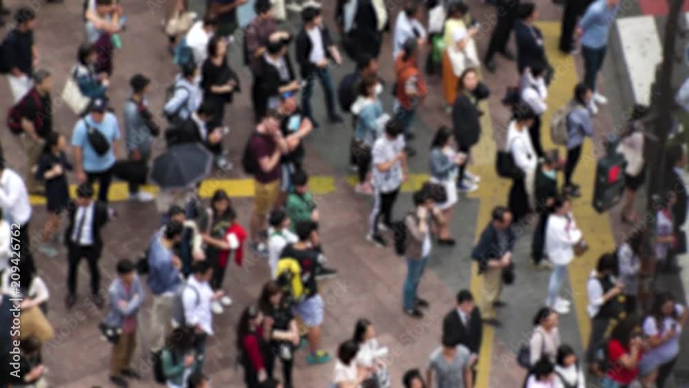 SHIBUYA, TOKYO, JAPAN - CIRCA MAY 2018 : Scenery of SHIBUYA around big scramble crossing in BLURRED IMAGE. SHIBUYA, TOKYO, JAPAN - CIRCA MAY 2018 : Scenery of SHIBUYA around big scramble crossing in BLURRED IMAGE.