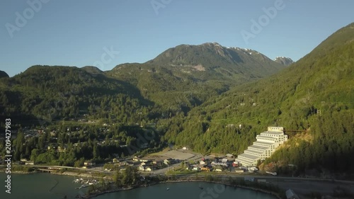Wallpaper Mural Aerial view of Britannia Beach during a vibrant sunny summer day. Located in Howe Sound near Squamish, North of Vancouver, BC, Canada. Torontodigital.ca