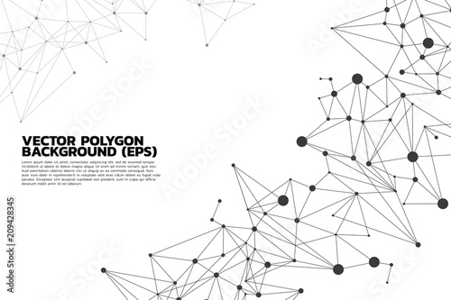 Network Connecting dot polygon background : Concept of Network, Business, Connecting, Molecule, Data, Chemical