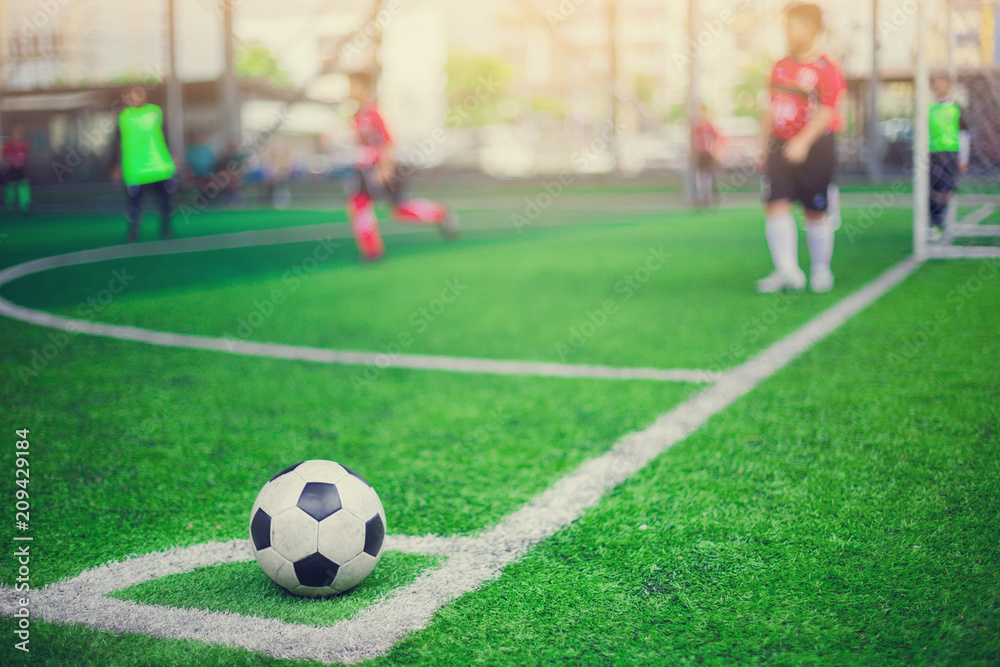 Fototapeta premium Football on corner for corner kick