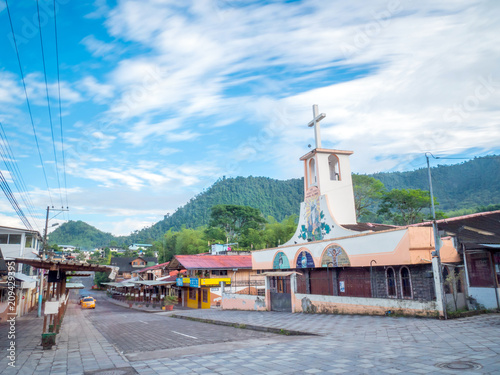 Small village of Mindo in Ecuador, South America