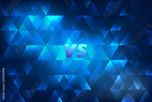 Versus card. VS horizontal banner. Vector illustration.