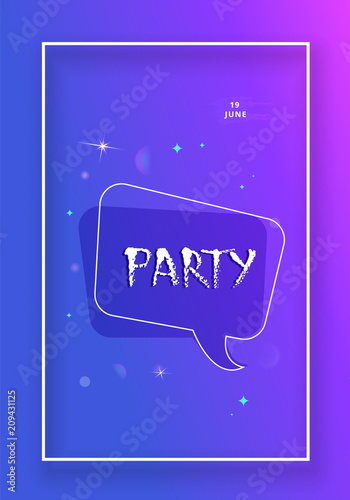 Party violet shine dark banners. Vector illustration. photo