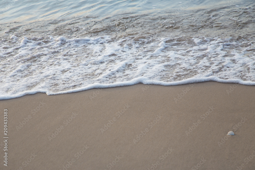 The beach is clean white sandy beach. The beach is clean white sandy beach.