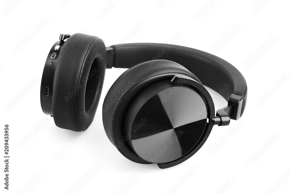 Headphones on white Headphones on white