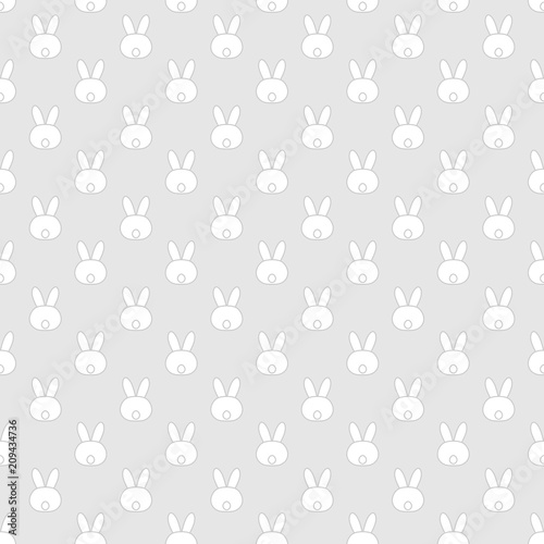 Wallpaper Mural Cute Easter seamless pattern with white bunny Torontodigital.ca