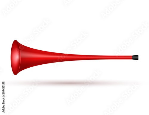 Vuvuzela trumpet football fan. Soccer vector sport play fan symbol with vuvuzela or trumpet design