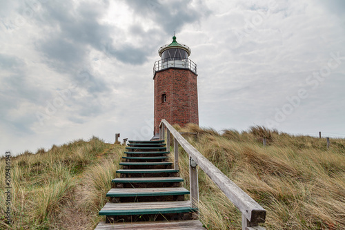 Closer View to Red Cliff Lighthouse at Sylt-Kampen    Germany