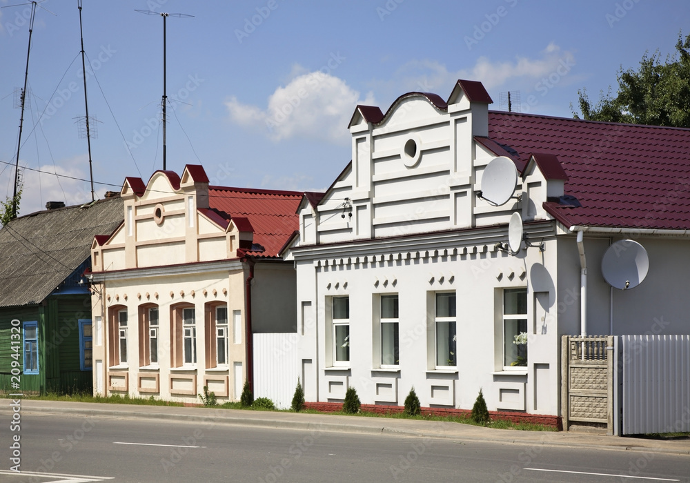 Vilna street in Maladzyechna. Belarus