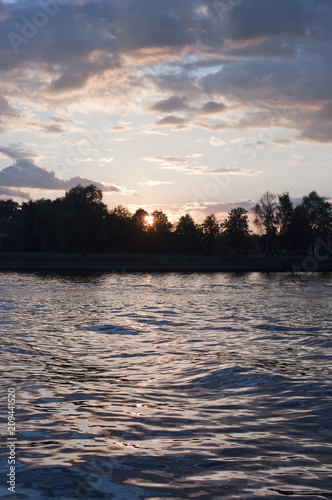 Sunset by the river