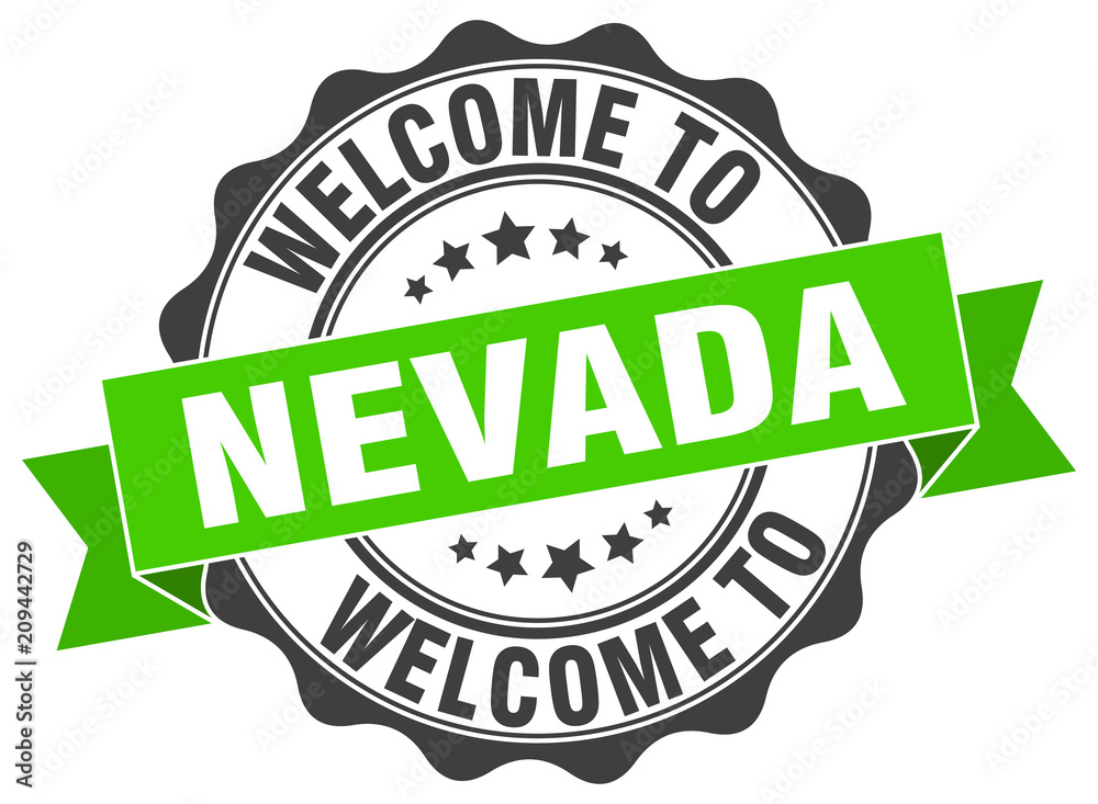 Obraz premium Nevada round ribbon seal