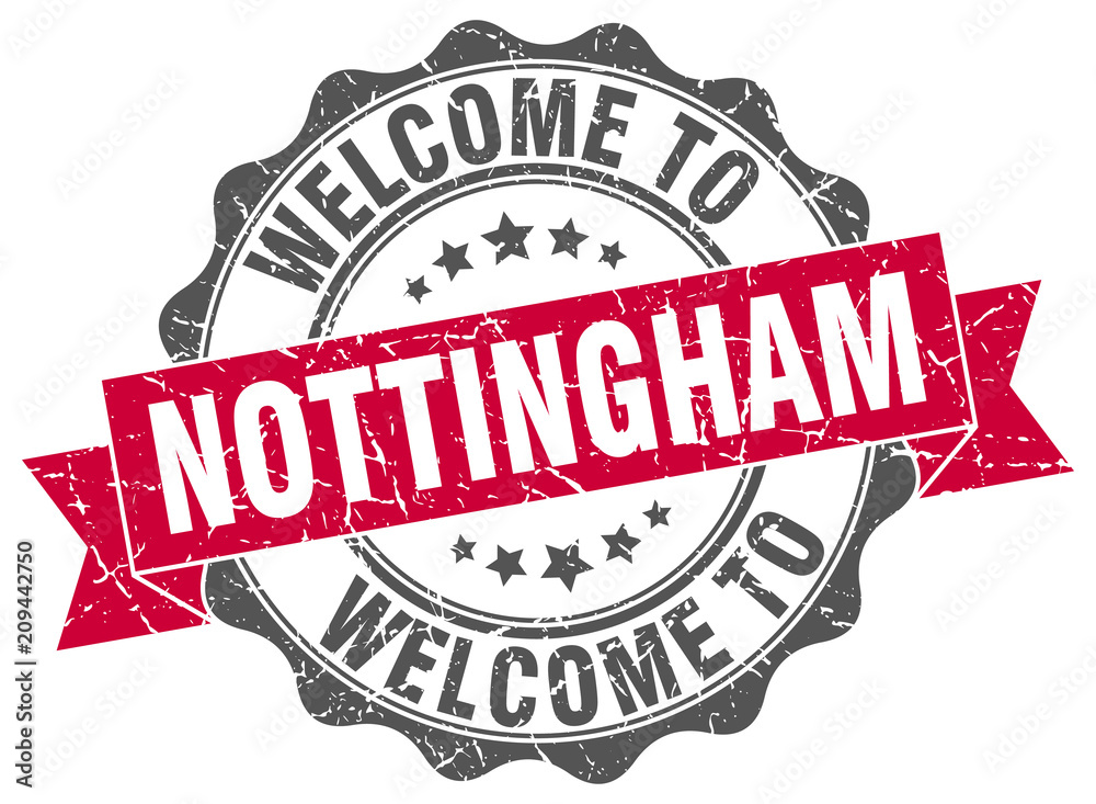 Obraz premium Nottingham round ribbon seal