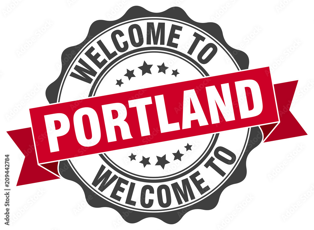 Obraz premium Portland round ribbon seal