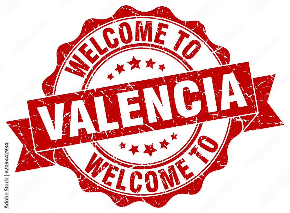 Fototapeta premium Valencia round ribbon seal