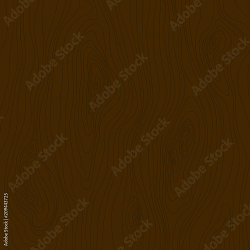 Brown wooden texture. Wood grain pattern. Abstract fibers structure background, vector illustration