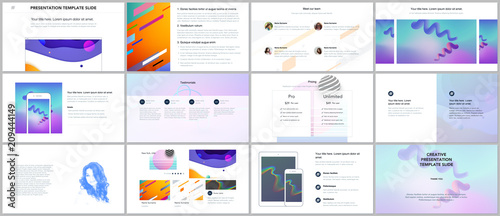 Minimal presentations, portfolio templates. Simple elements on white background. Brochure cover vector design. Presentation slides for flyer, leaflet, brochure, report, marketing, advertising.
