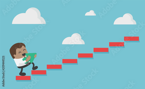 Businessman change new idea. Different business concepts. courage to risk. leadership. vector illustration