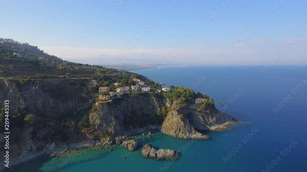 Caminia coastline in Calabria, Italy from the air Caminia coastline in Calabria, Italy from the air