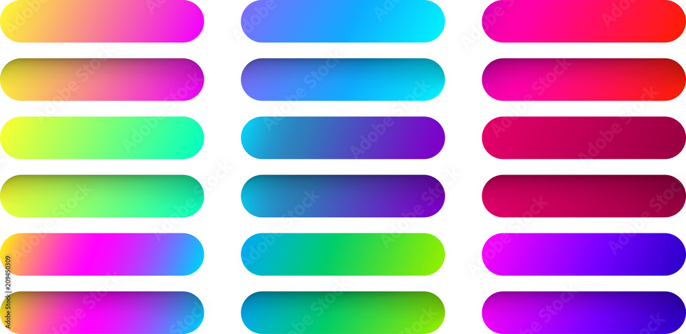 Colorful web button templates isolated on white. Colorful web button templates isolated on white.