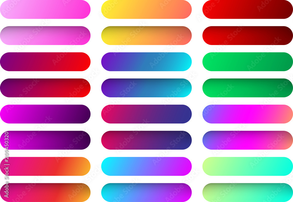 Colorful web button templates isolated on white. Colorful web button templates isolated on white.