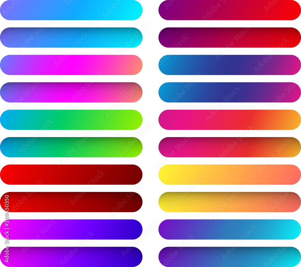 Colorful web button templates isolated on white. Colorful web button templates isolated on white.