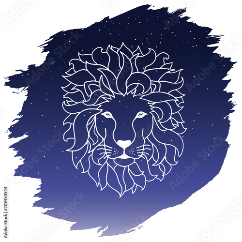Zodiac sign - leo. Vector illustration