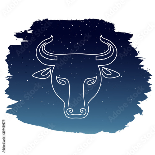 Zodiac sign - taurus. Vector illustration