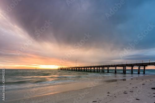 Stormy sunset at Seaford Pier