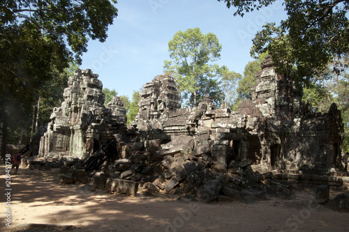Siem Reap Cambodia, view of unrestored buildings in the 12th Century Ta Som temple complex